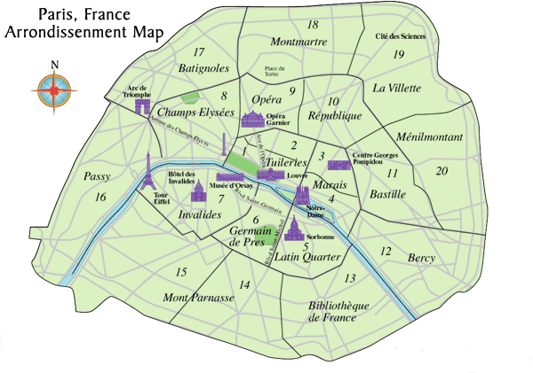 quartiers de Paris