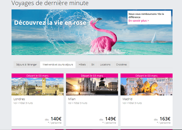 voyager pas cher avec lastminute