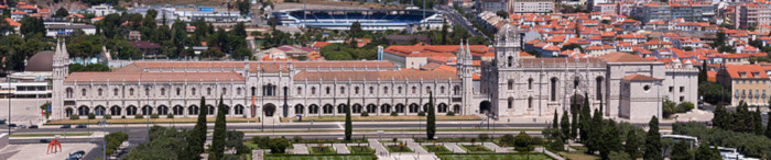 vue d'ensemble du quartier de Belem à Lisbonne, monastère des hieronymites