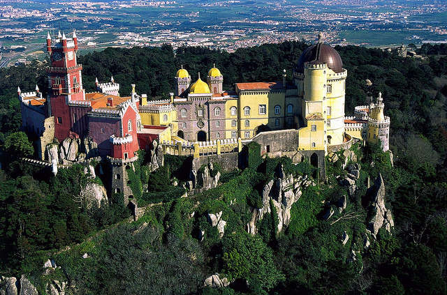 Vue de Sintra à Lisbonne, Palais Pena