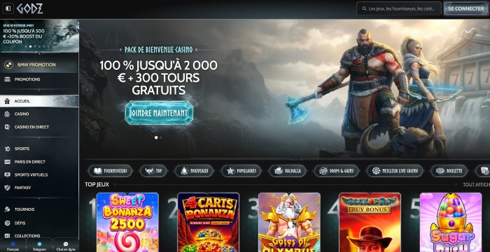 banner home godz casino